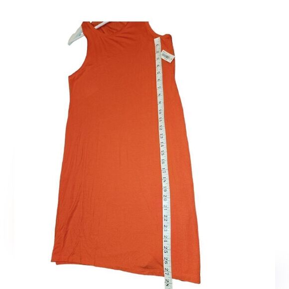 NWT Daily Ritual Women Lightweight Jersey SlimFit Tank Mini Dress Rust Orange L - Picture 7 of 11